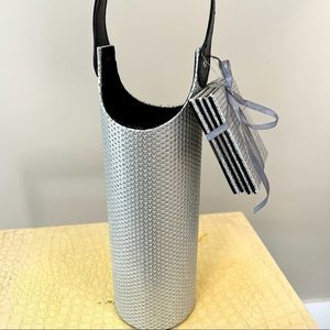 NWOT Harman Single Wine Carrier Tote with Matching Coaster Set